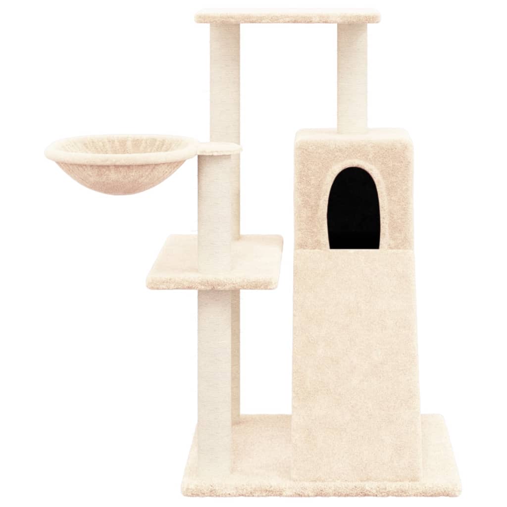kradsetræ med sisalkradsestolper 82 cm cremefarvet