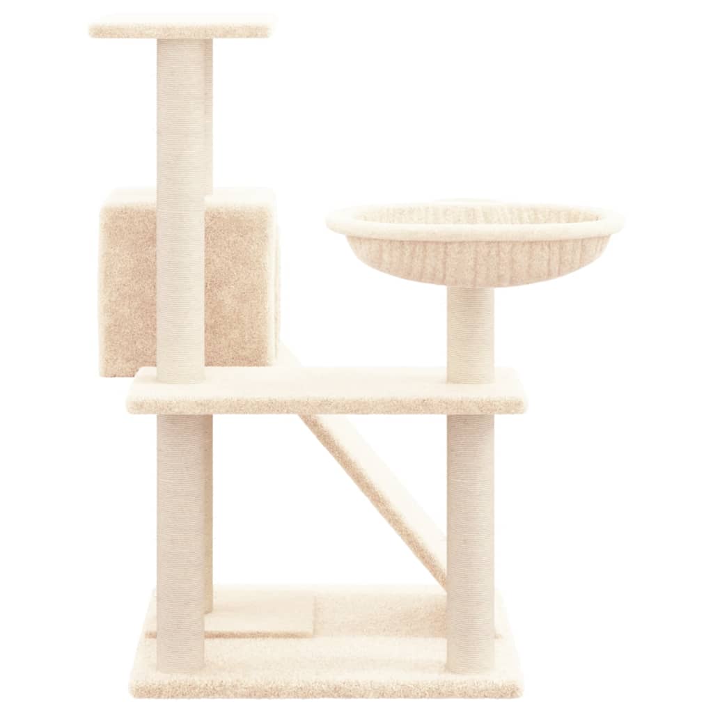 kradsetræ med sisalkradsestolper 82 cm cremefarvet