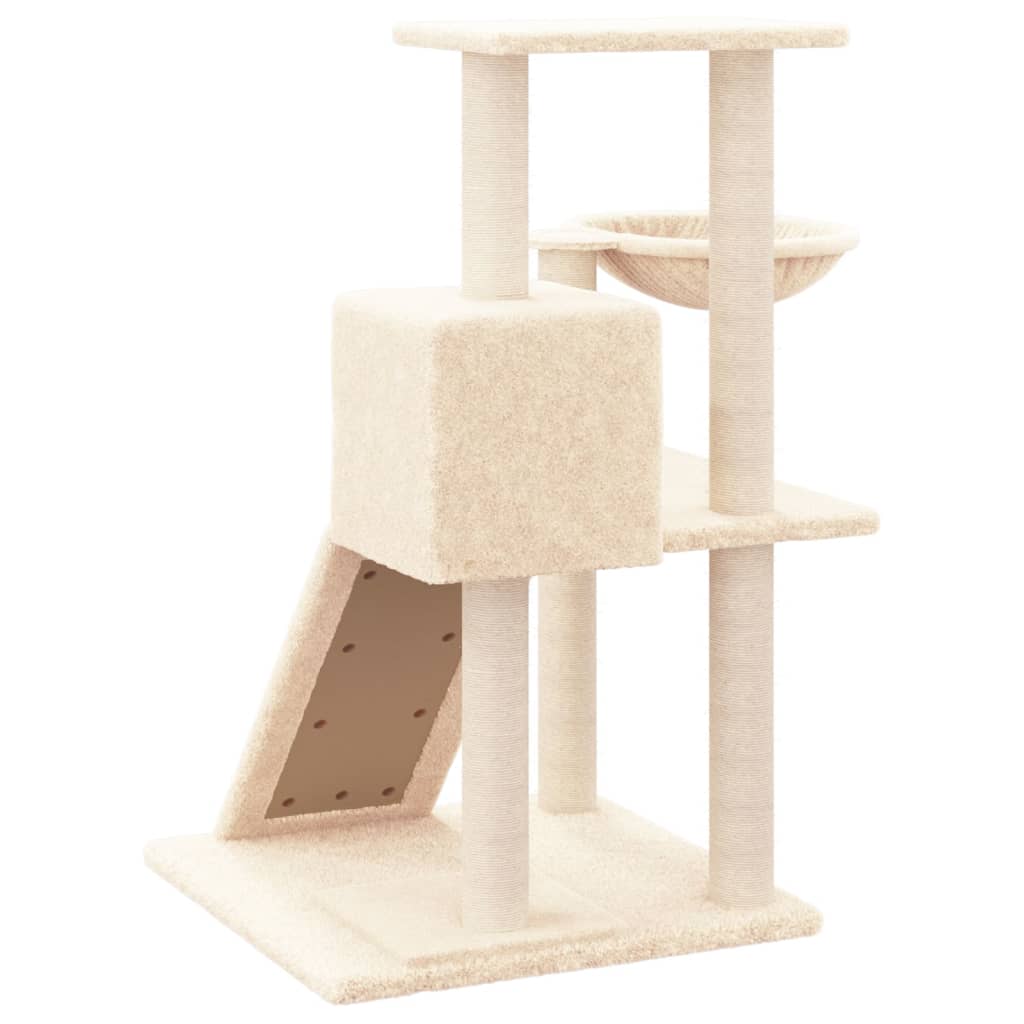 kradsetræ med sisalkradsestolper 82 cm cremefarvet