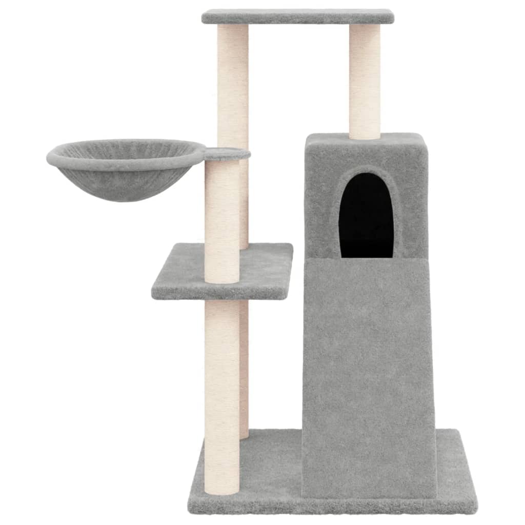 kradsetræ med sisalstolper 82 cm lysegrå