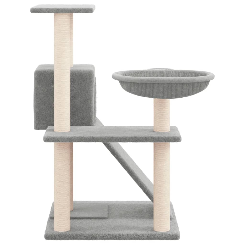 kradsetræ med sisalstolper 82 cm lysegrå