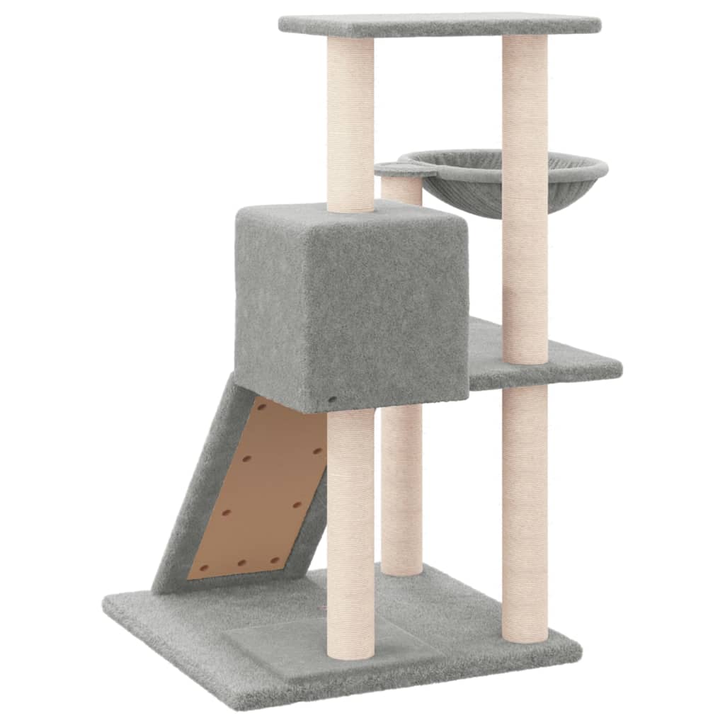 kradsetræ med sisalstolper 82 cm lysegrå