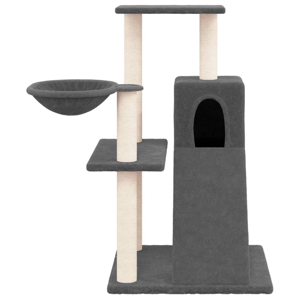 kradsetræ med sisalstolper 82 cm mørkegrå