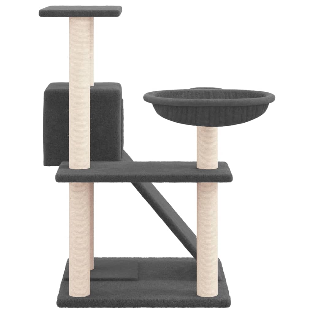 kradsetræ med sisalstolper 82 cm mørkegrå