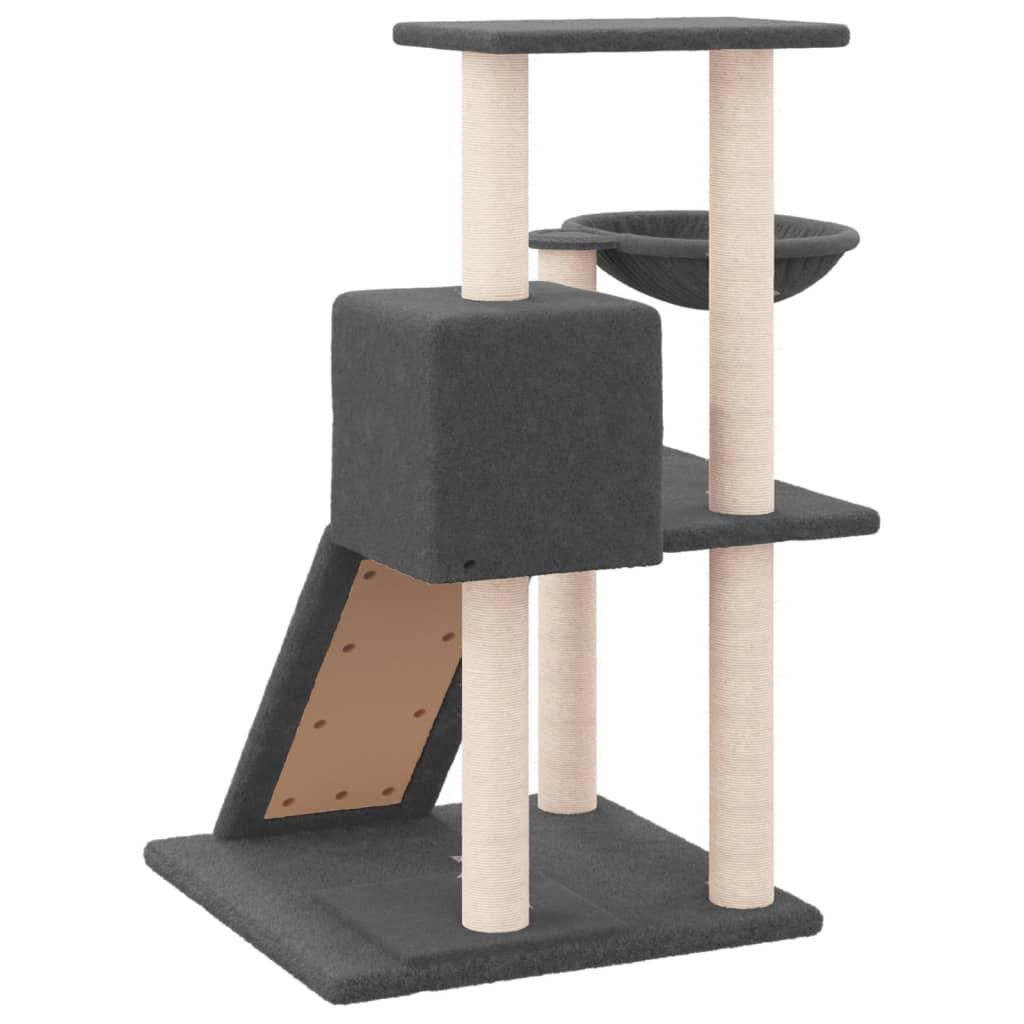 kradsetræ med sisalstolper 82 cm mørkegrå
