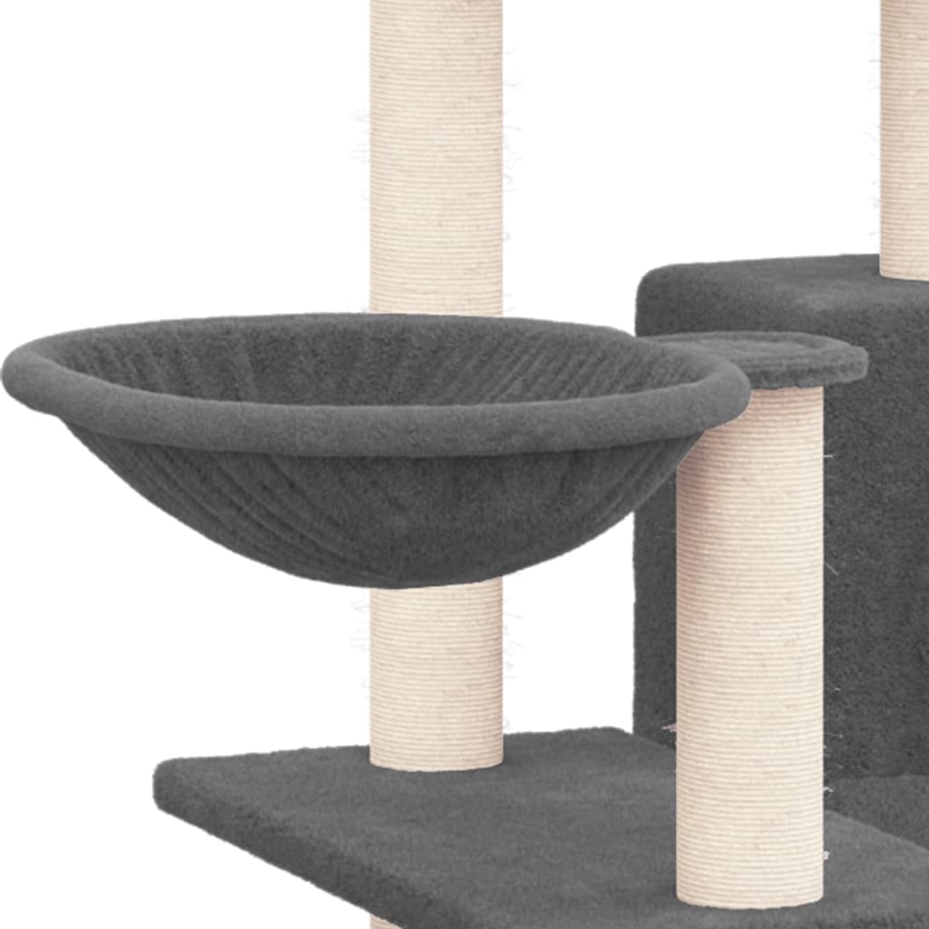 kradsetræ med sisalstolper 82 cm mørkegrå