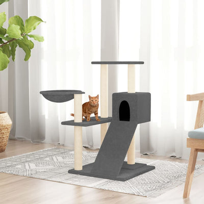 kradsetræ med sisalstolper 82 cm mørkegrå