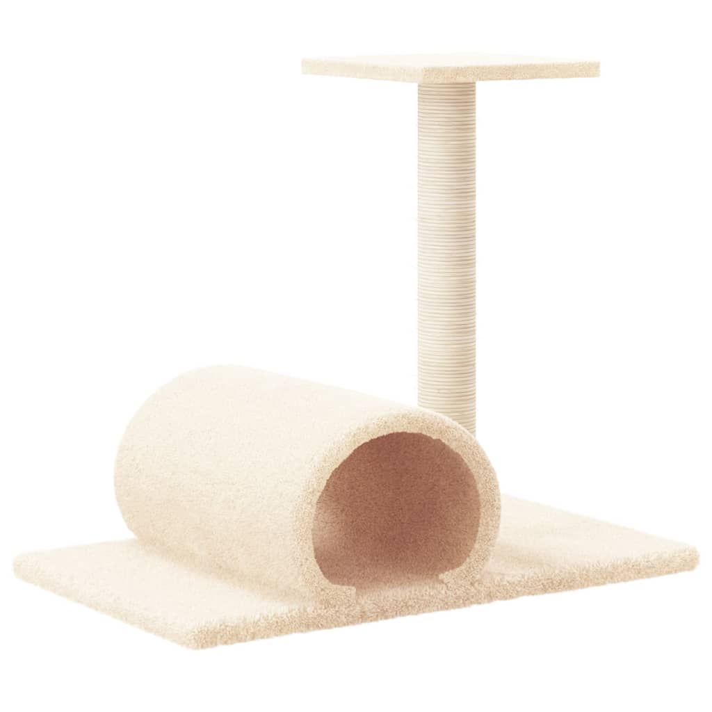 kradsetræ med tunnel 60x34,5x50 cm cremefarvet