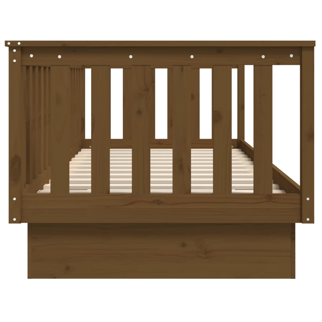 daybed 80x200 cm massivt fyrretræ gyldenbrun