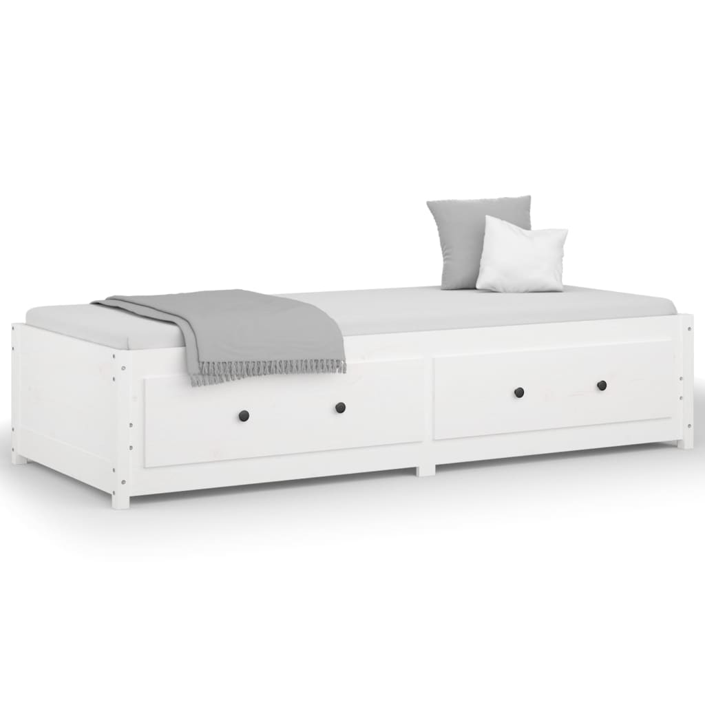daybed uden madras 80x200 cm massivt fyrretræ hvid