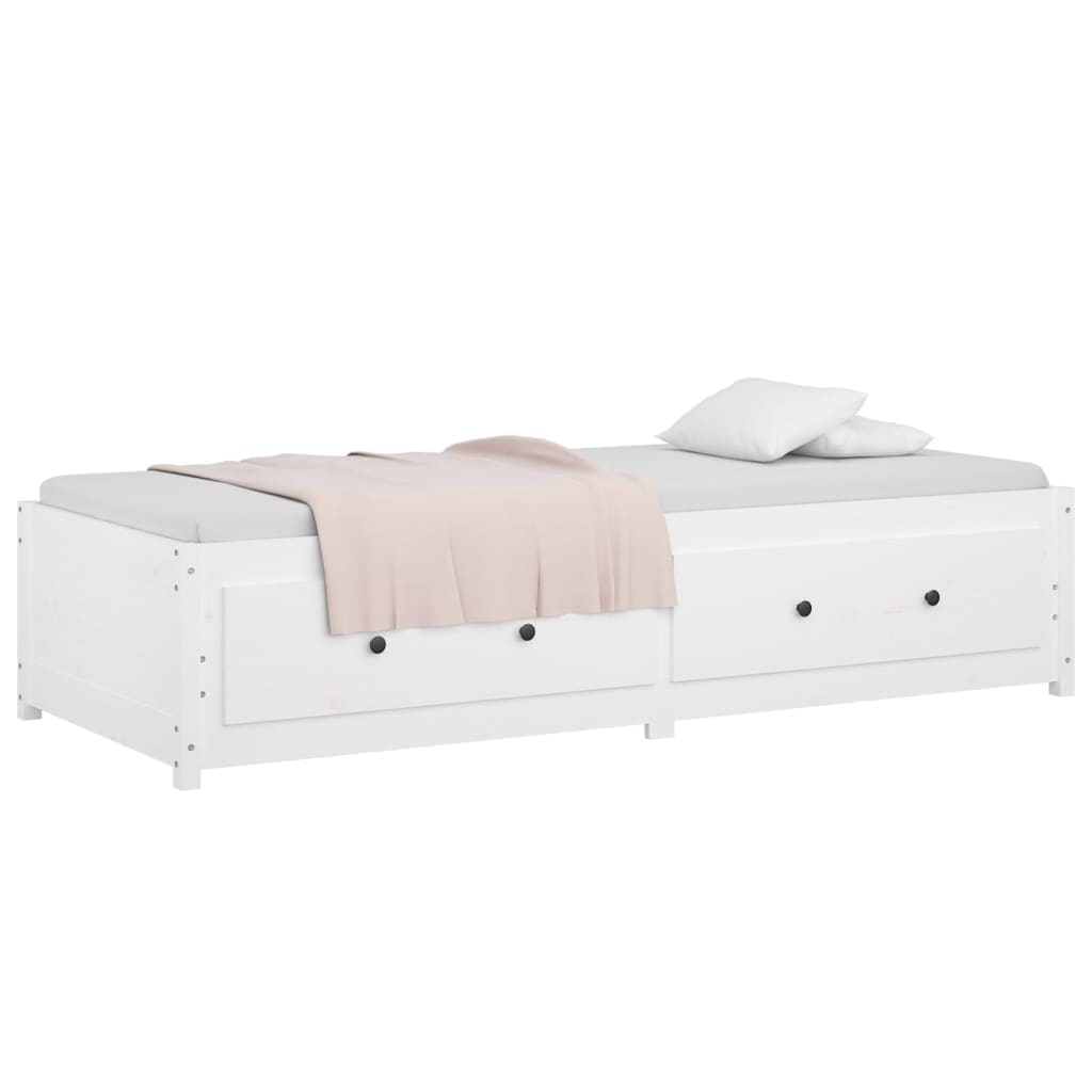 daybed uden madras 80x200 cm massivt fyrretræ hvid