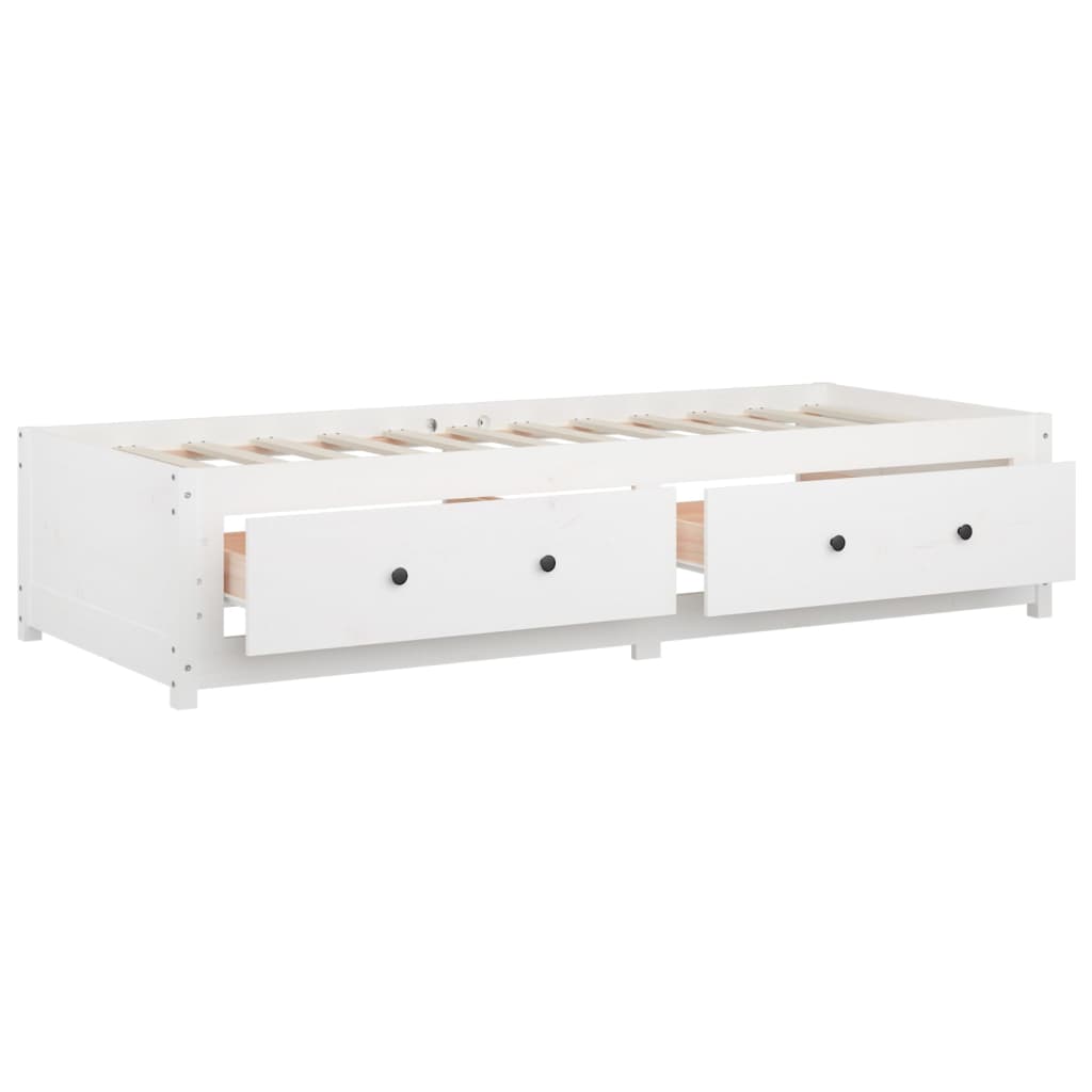 daybed uden madras 80x200 cm massivt fyrretræ hvid