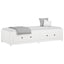 daybed uden madras 90x200 cm massivt fyrretræ hvid