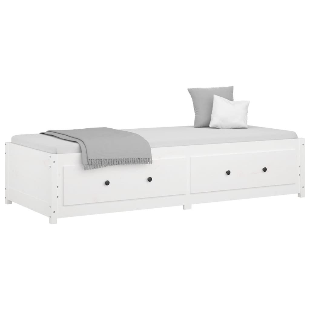 daybed uden madras 90x200 cm massivt fyrretræ hvid