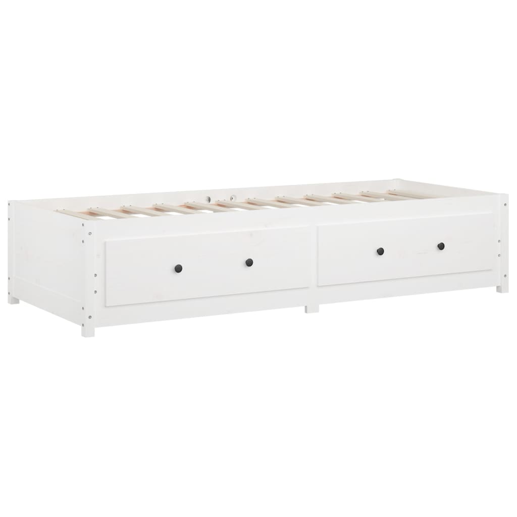 daybed uden madras 90x200 cm massivt fyrretræ hvid