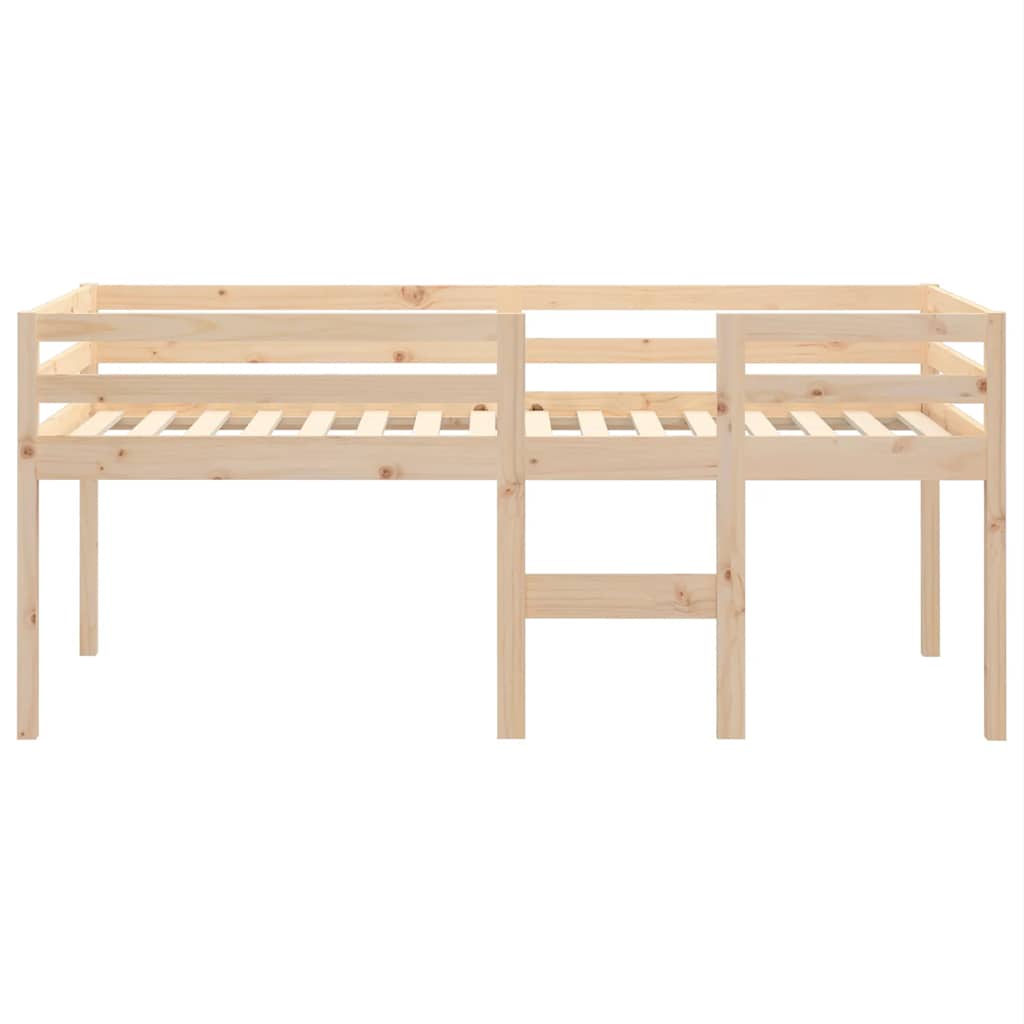 højseng 90x200 cm massivt fyrretræ