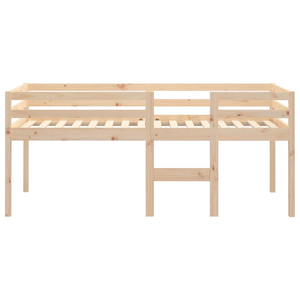 højseng 75x190 cm massivt fyrretræ