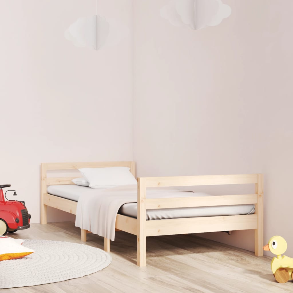 sengeramme uden madras 90x200 cm massivt fyrretræ
