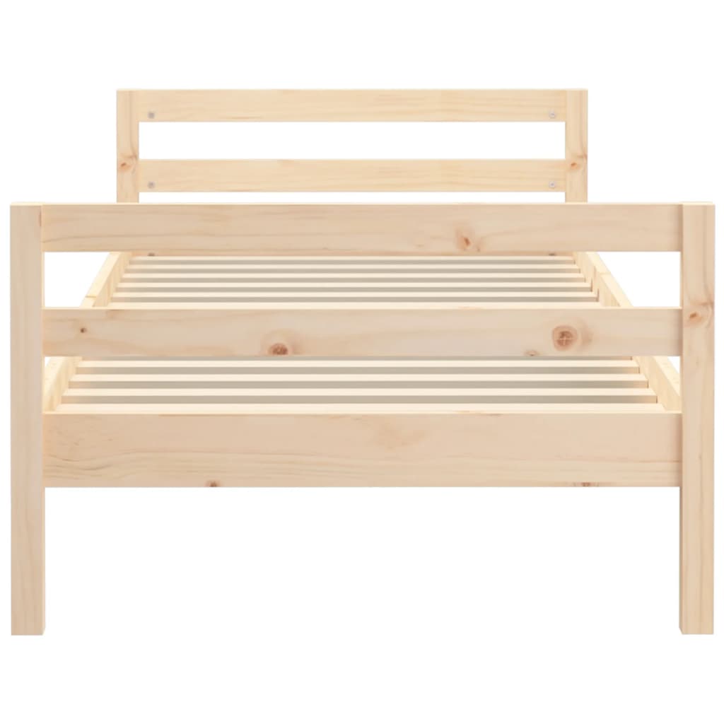 sengeramme uden madras 90x190 cm massivt fyrretræ