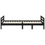sengestel 75x190 cm massivt fyrretræ sort
