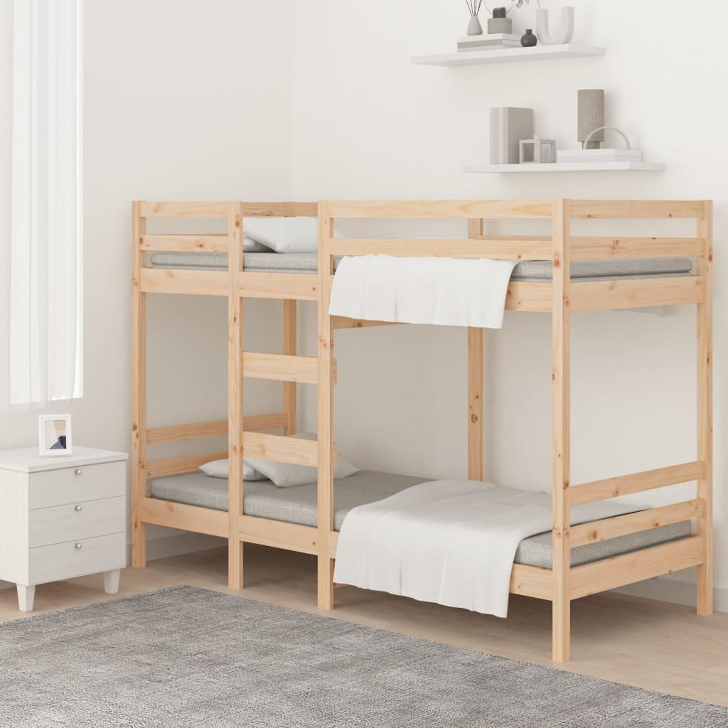 køjeseng uden madras 90x200 cm massivt fyrretræ