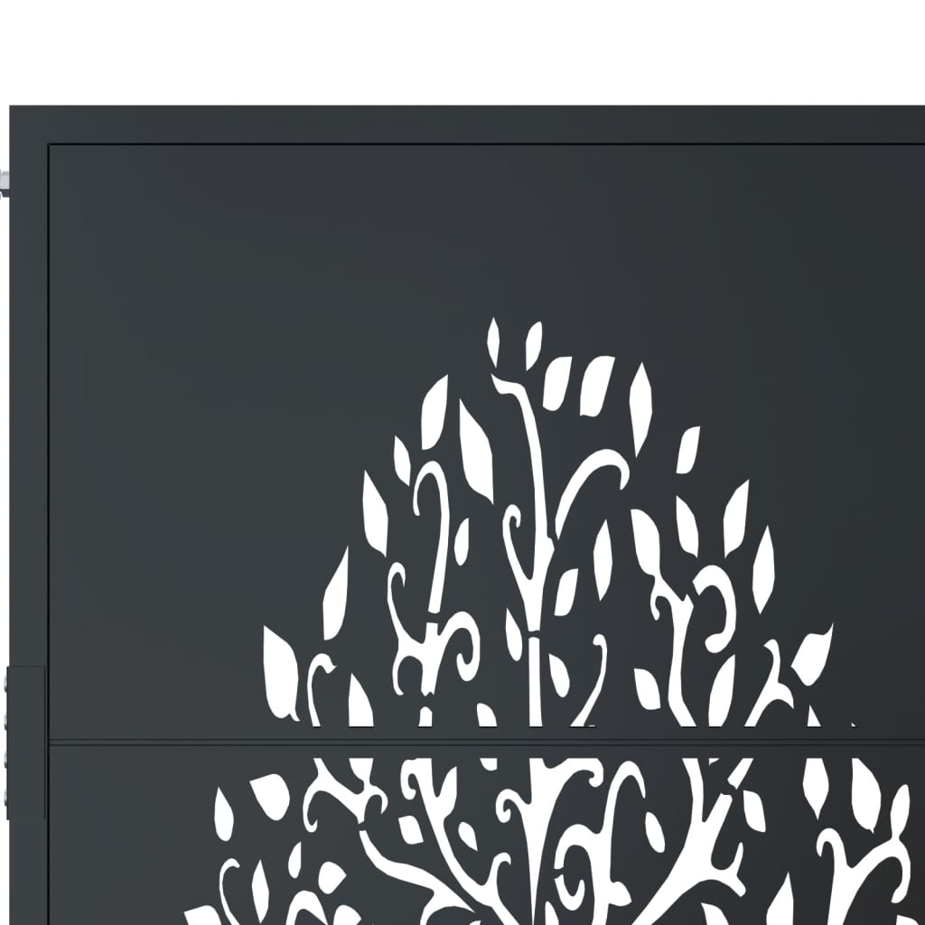 havelåge antracitgrå 100x75 cm ståltrædesign