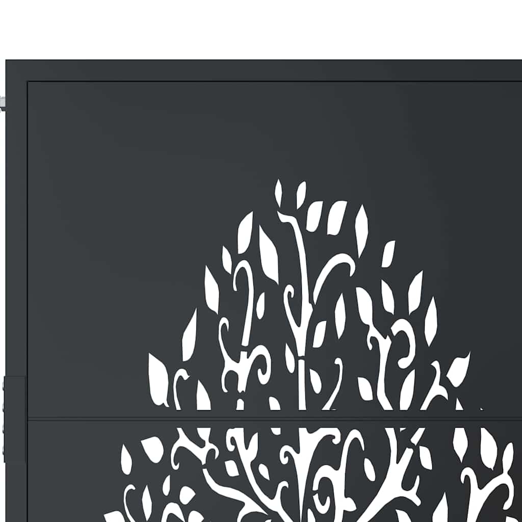 havelåge antracitgrå 100x100 cm ståltrædesign