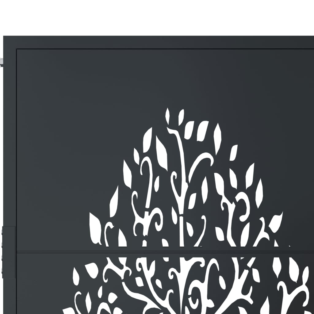 havelåge antracitgrå 100x125 cm ståltrædesign
