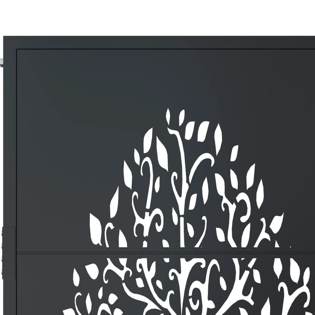 havelåge antracitgrå 100x150 cm ståltrædesign