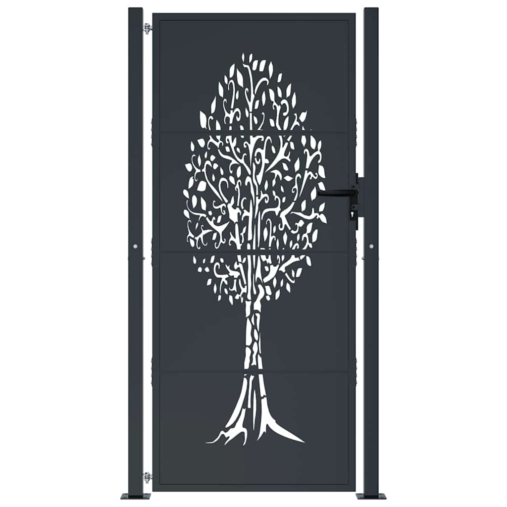 havelåge antracitgrå 100x175 cm ståltrædesign