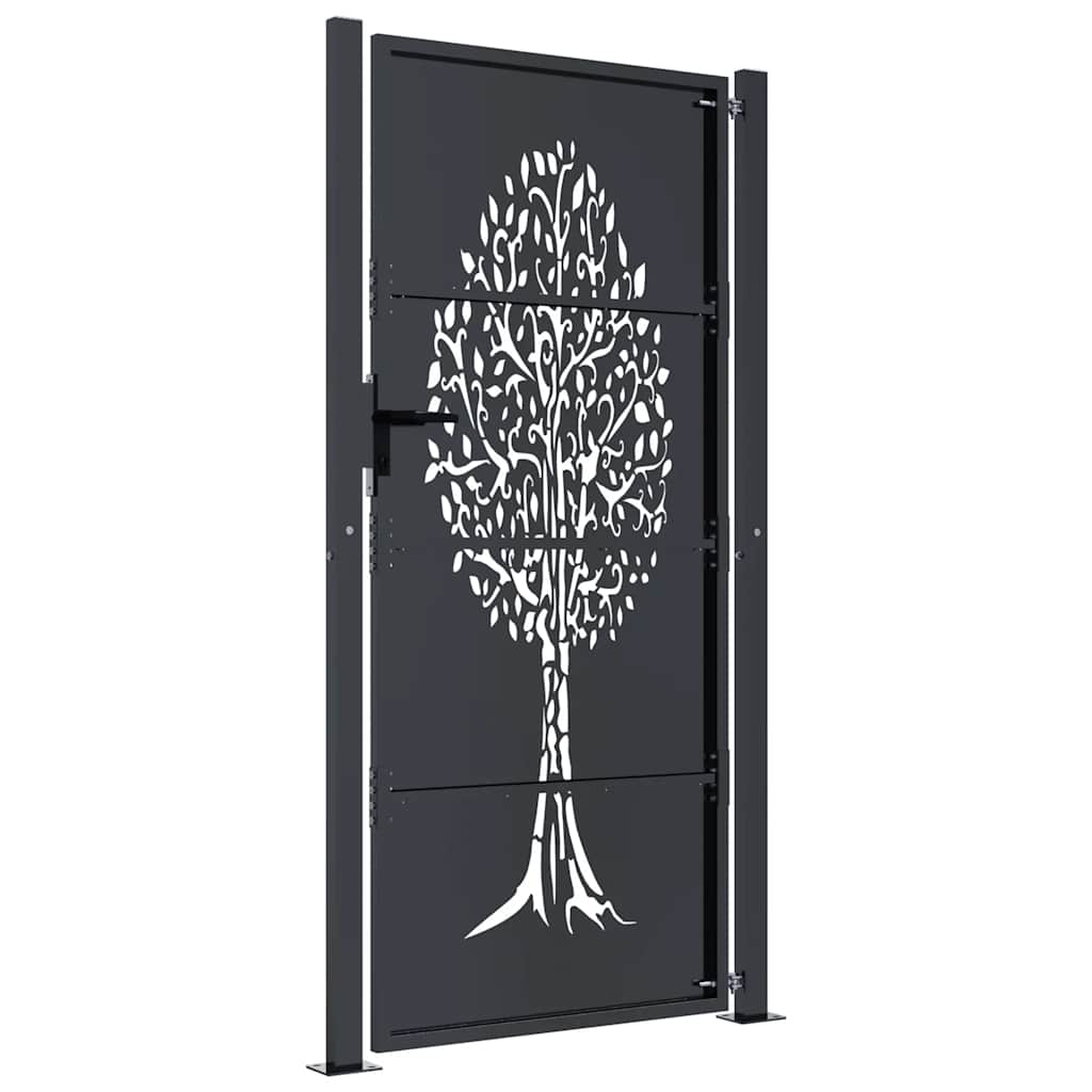 havelåge antracitgrå 100x175 cm ståltrædesign