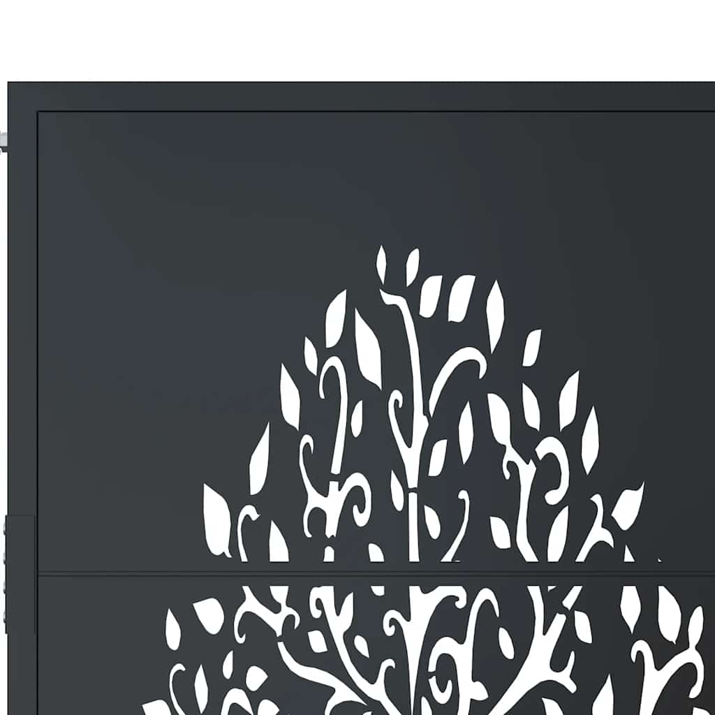 havelåge antracitgrå 100x175 cm ståltrædesign