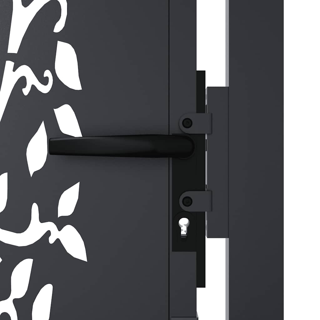 havelåge antracitgrå 100x175 cm ståltrædesign