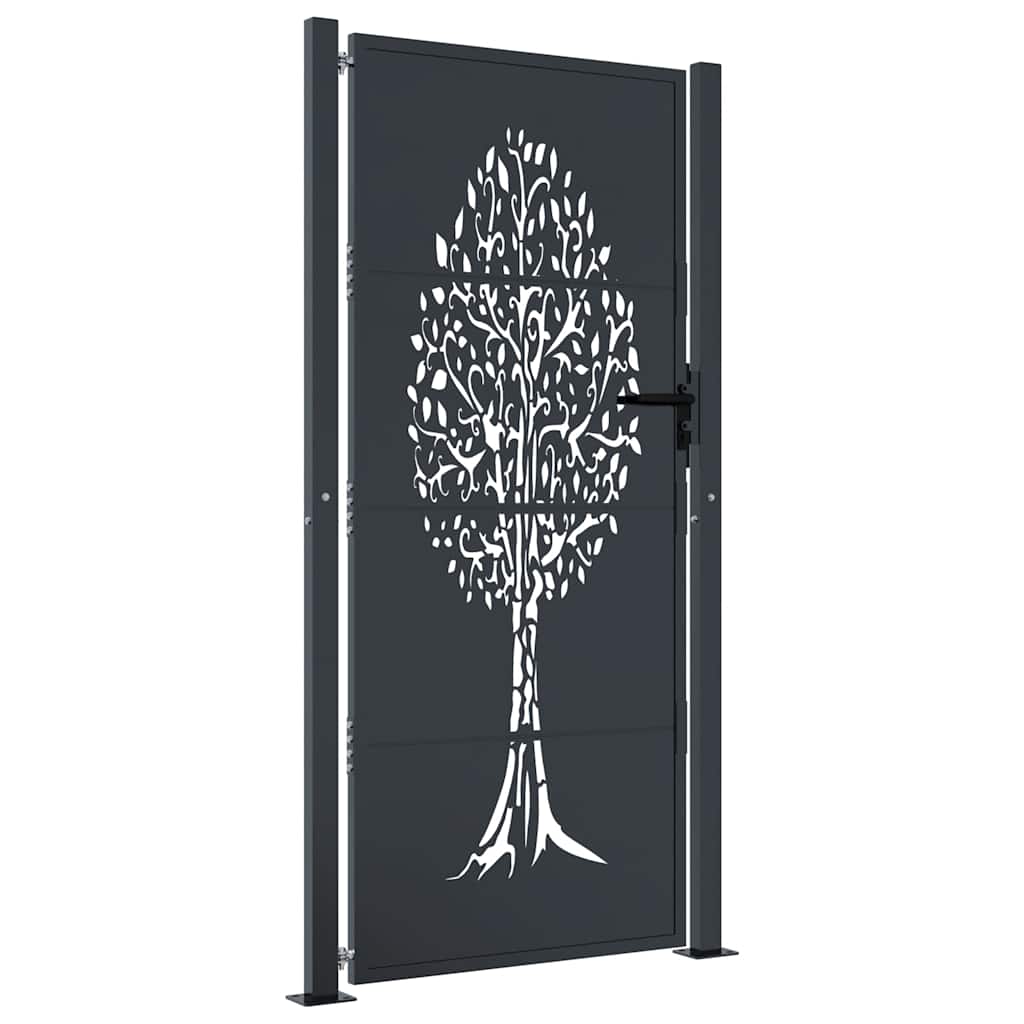 havelåge antracitgrå 100x200 cm ståltrædesign