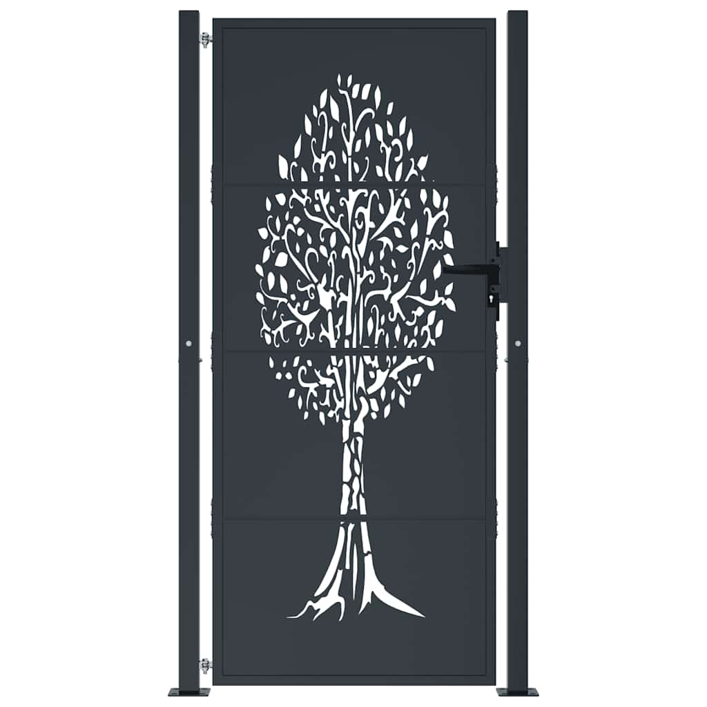 havelåge antracitgrå 100x200 cm ståltrædesign