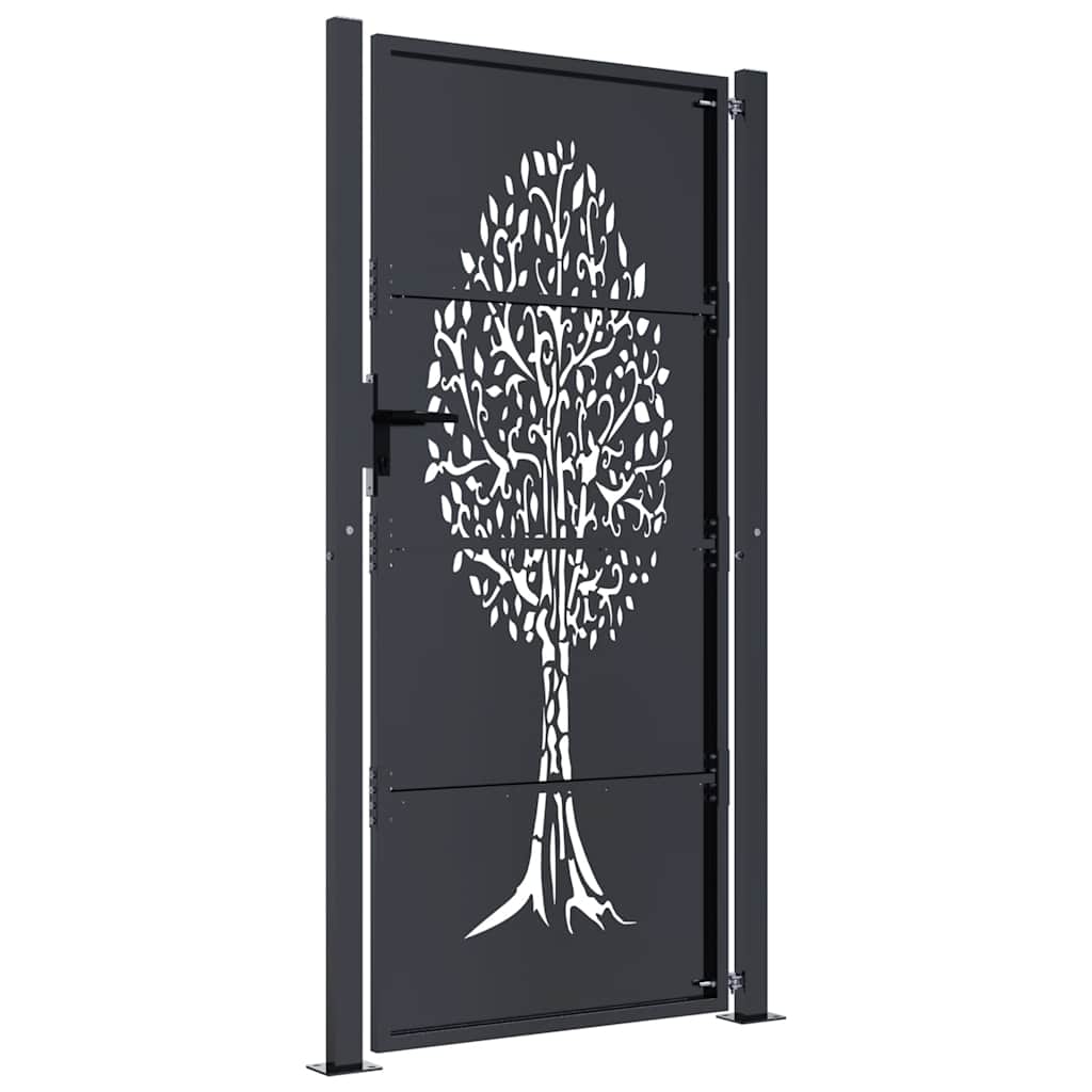 havelåge antracitgrå 100x200 cm ståltrædesign