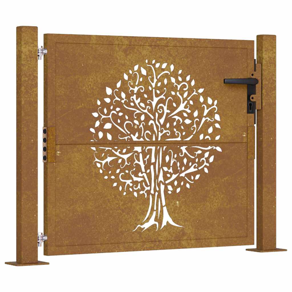 havelåge 100x75 cm cortenstål trædesign