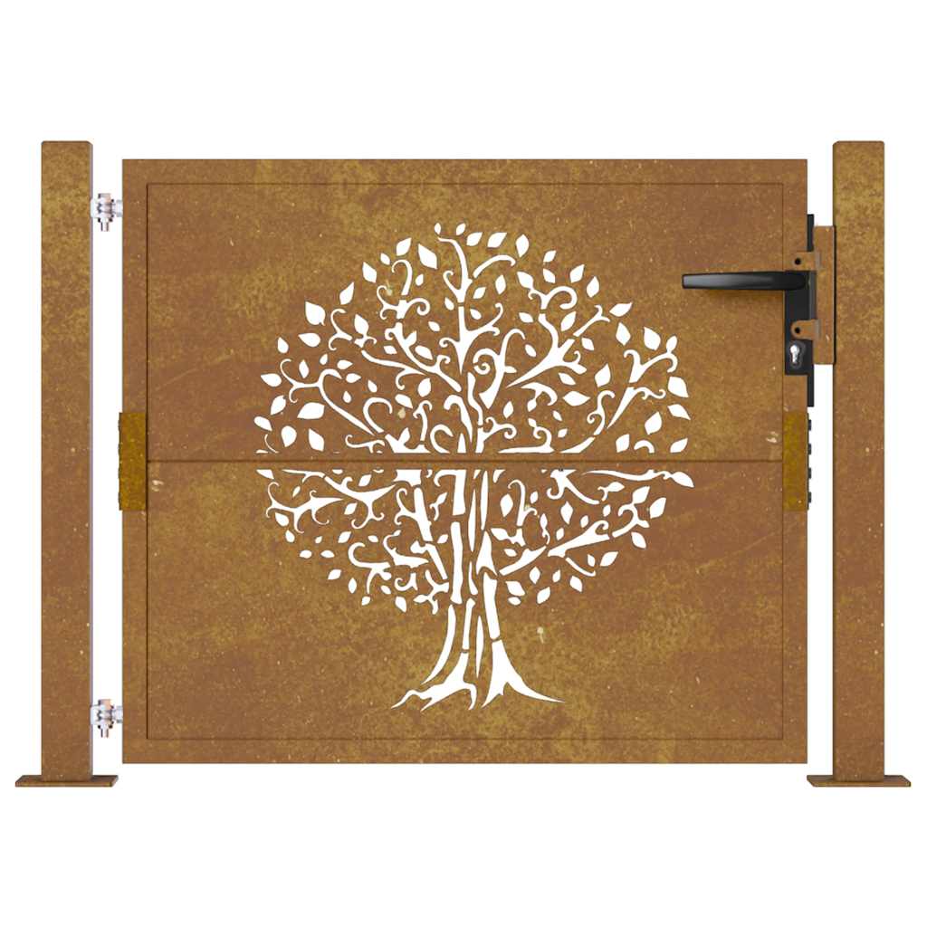 havelåge 100x75 cm cortenstål trædesign
