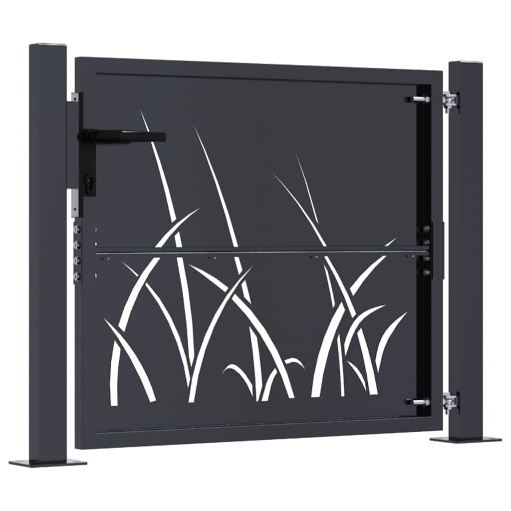 havelåge antracitgrå 100x75 cm stålgræsdesign
