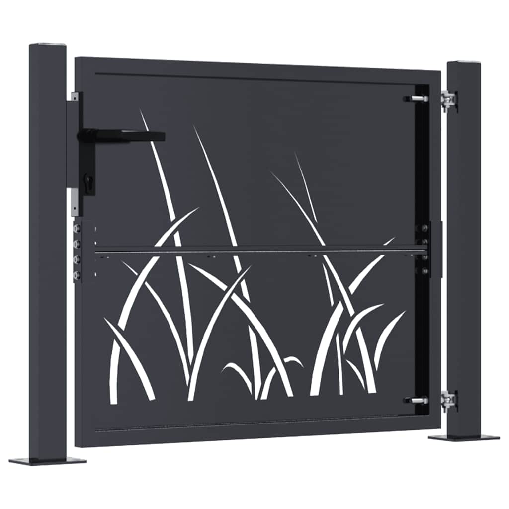havelåge antracitgrå 100x100 cm stålgræsdesign