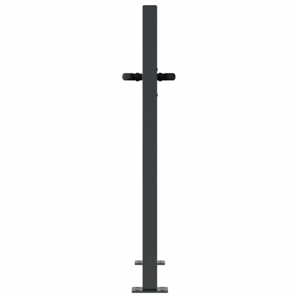 havelåge antracitgrå 100x100 cm stålgræsdesign