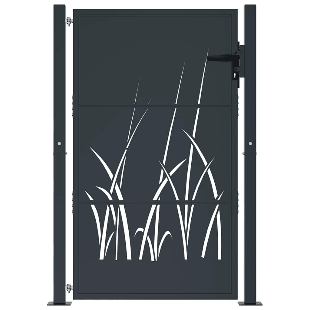 havelåge antracitgrå 100x125 cm stålgræsdesign