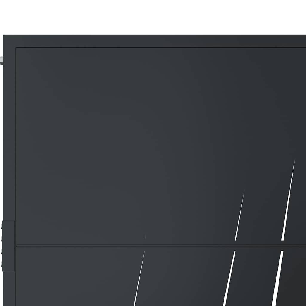havelåge antracitgrå 100x125 cm stålgræsdesign