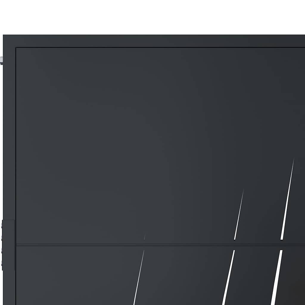 havelåge antracitgrå 100x200 cm stålgræsdesign