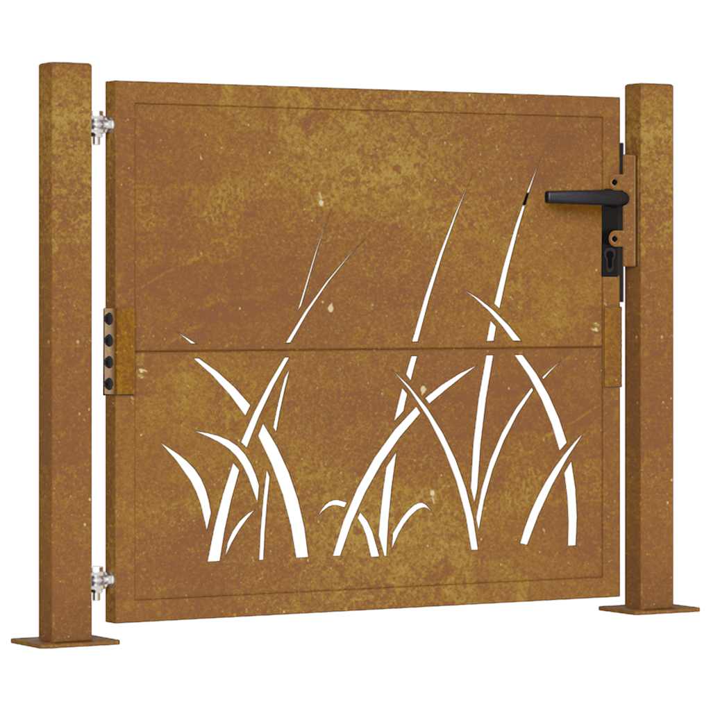 havelåge 100x75 cm cortenstål græsdesign