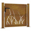 havelåge 100x75 cm cortenstål græsdesign