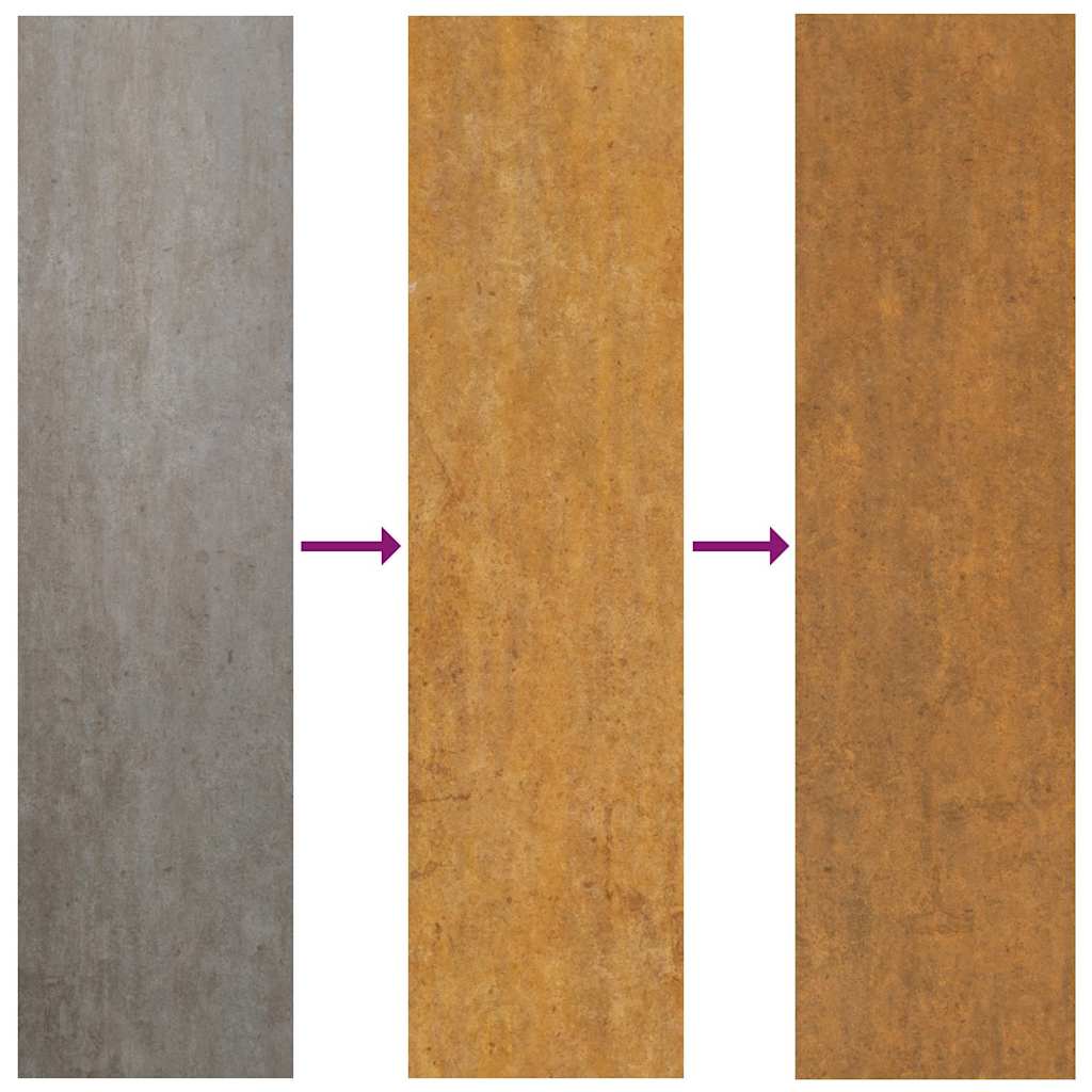 havelåge 100x75 cm cortenstål græsdesign