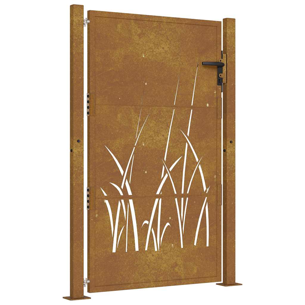 havelåge 100x125 cm cortenstål græsdesign