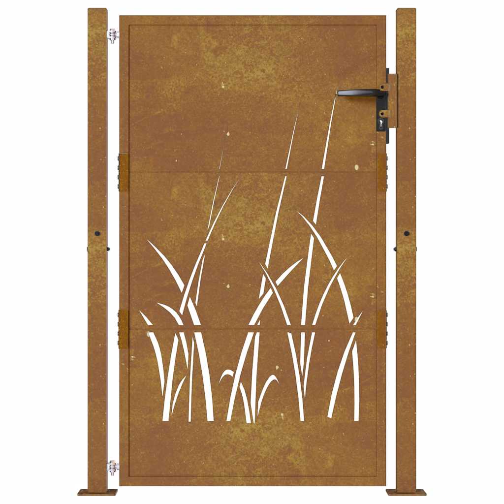 havelåge 100x125 cm cortenstål græsdesign