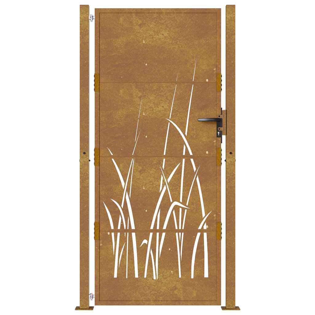 havelåge 100x175 cm cortenstål græsdesign